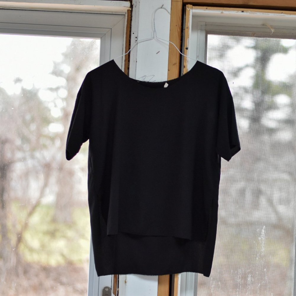Black Rachel Roy Midlength Sleeve Blouse
